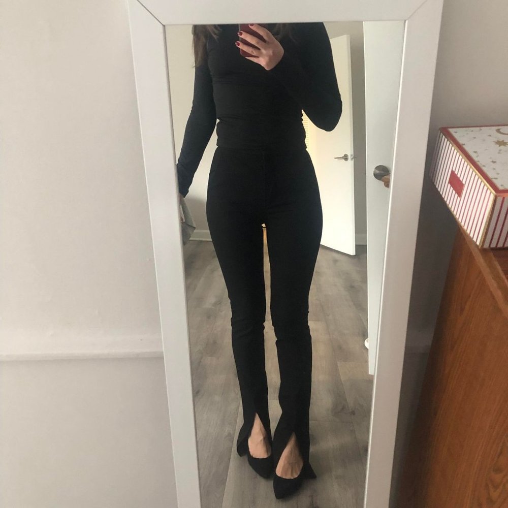 Massimo Dutti Straight Leg Stretch Pants